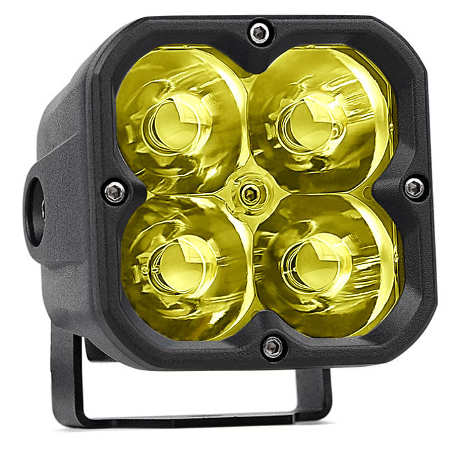 Exploradoras - Luces Led LRM-4 Pro de profundidad Ambar de 3". Tecnología TIR Kit x 2